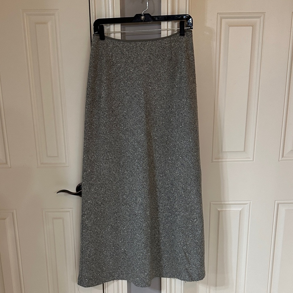 Tahari Gray Maxi Skirt
